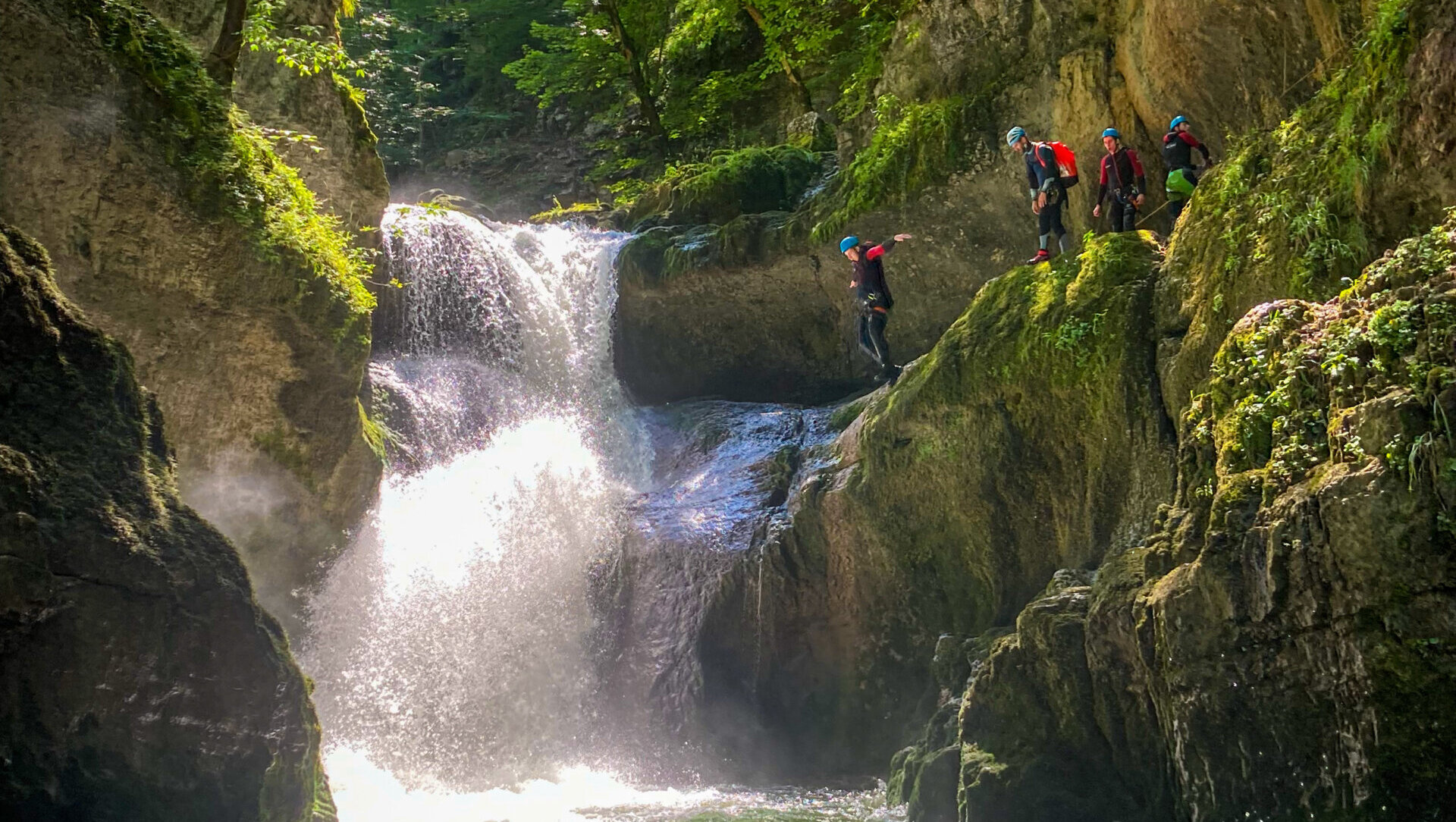 dernier saut du canyon des gorges de Malvaux à foncine le bas dans le Jura